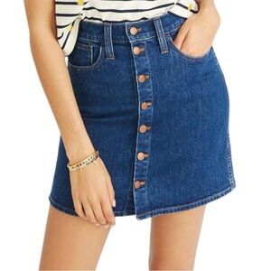 Madewell Denim Button-Front mini Skirt